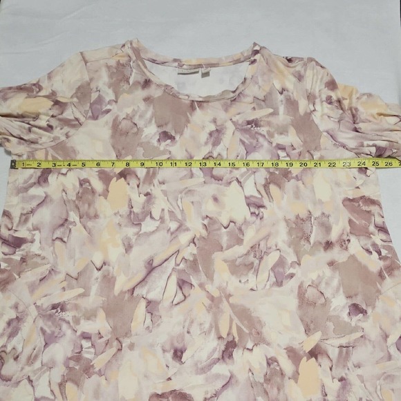 LOGO Lori Goldstein Christina Top Sz 2X Stretch‎ Jersey Knit Tunic Length Pocket - Picture 4 of 9